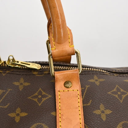 Louis Vuitton Keepall Bandouliere Bag Monogram Canvas, Brown, Canvas, Travel Bag