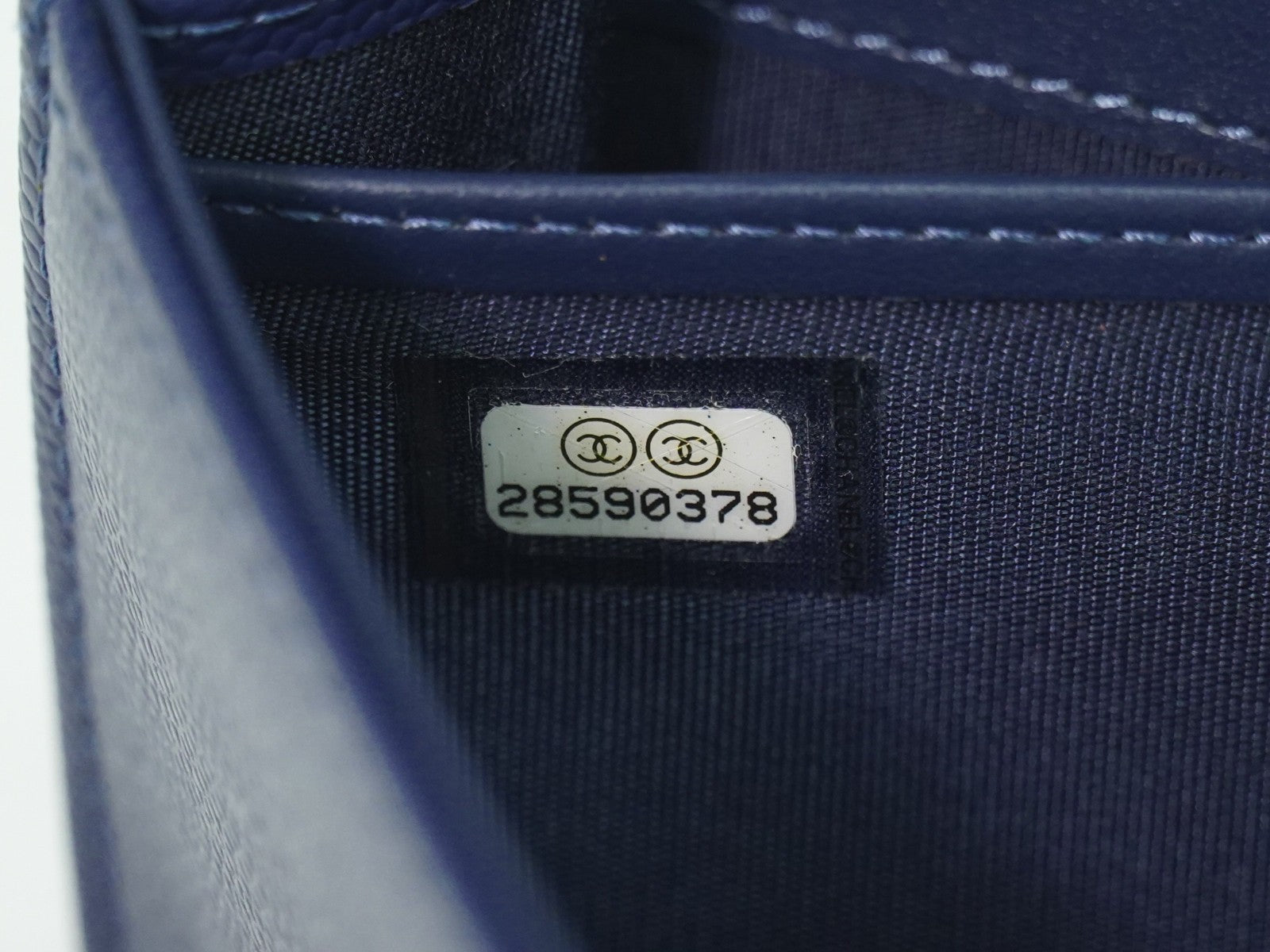 Chanel Deauville Flap Wallet Caviar, NAVY, LEATHER, Wallets