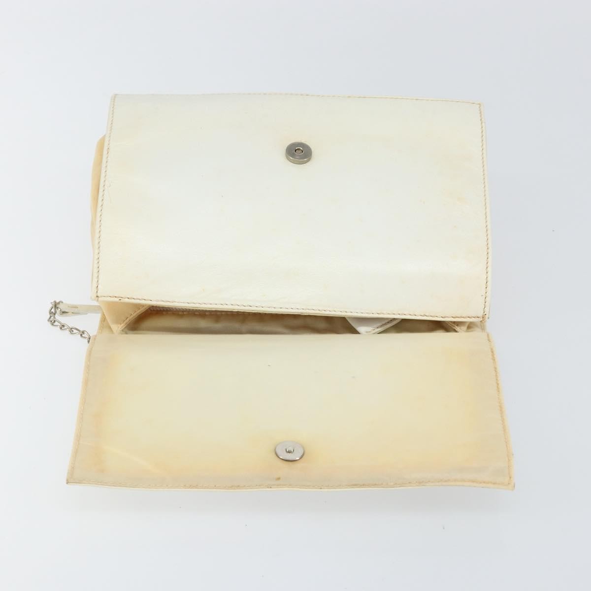 Prada Vintage Shoulder Bag Leather, WHITE, LEATHER, Shoulder bag