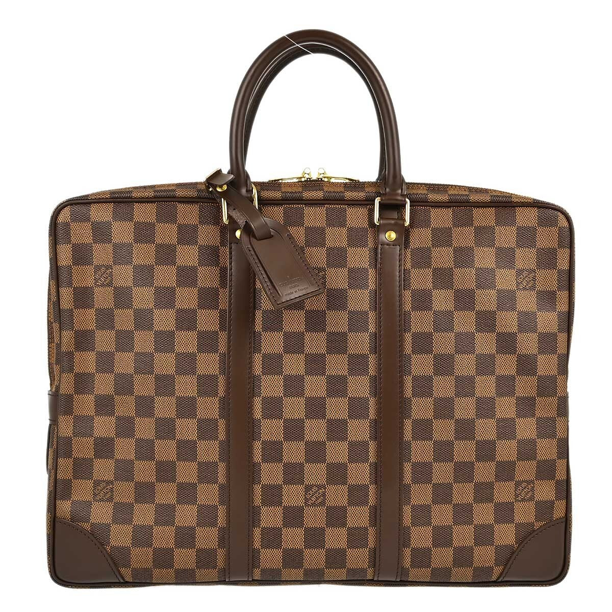 Louis Vuitton Porte-Documents Voyage Briefcase Damier, BROWN, CANVAS, Briefcase