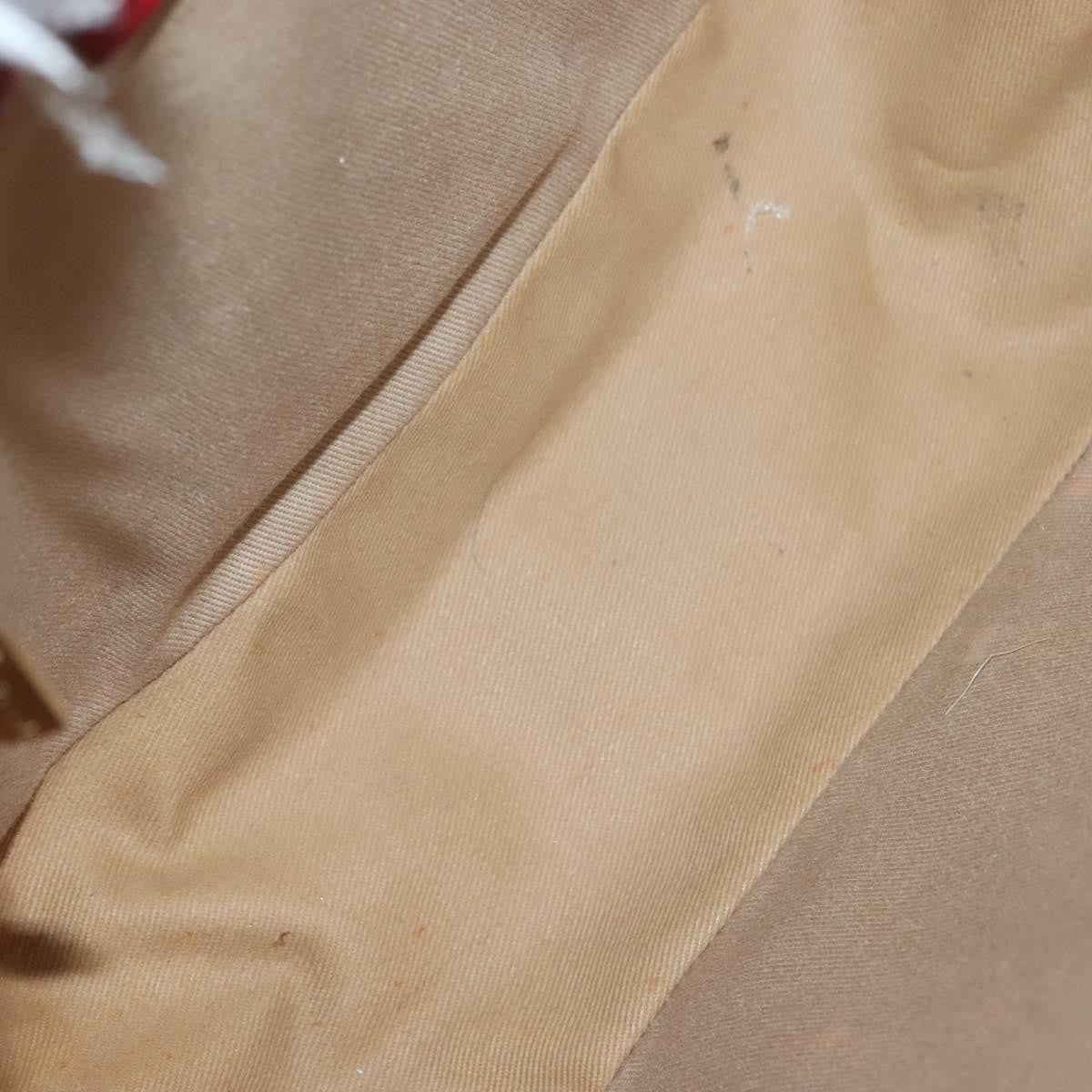 Celine Vintage Macadam Shoulder Bag Canvas and Leather, BEIGE, CANVAS, Shoulder bag