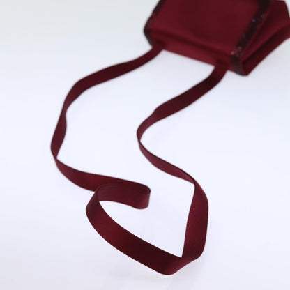 Chanel Flap shoulder Bag Satin, RED, SATIN, Shoulder bag