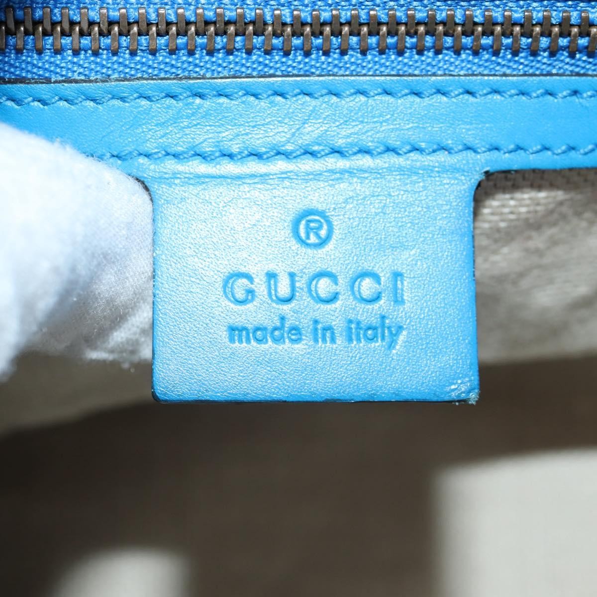 Gucci Lady Web Shoulder Bag Leather, BLUE, LEATHER, Shoulder bag