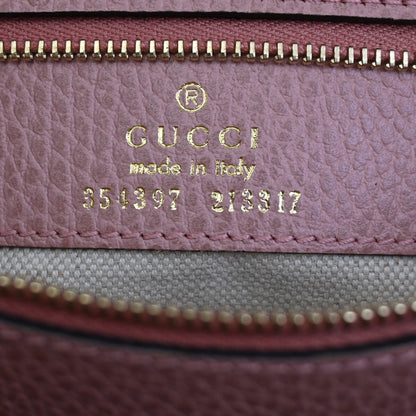 Gucci Swing Tote Leather, GRAY, LEATHER, Shoulder bag