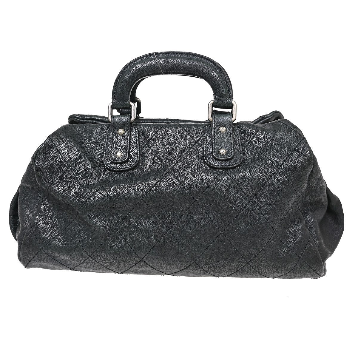 Chanel Outdoor Ligne Doctor Bag Quilted Caviar, Black, Leather, Handbag