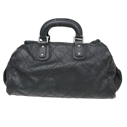 Chanel Outdoor Ligne Doctor Bag Quilted Caviar, Black, Leather, Handbag