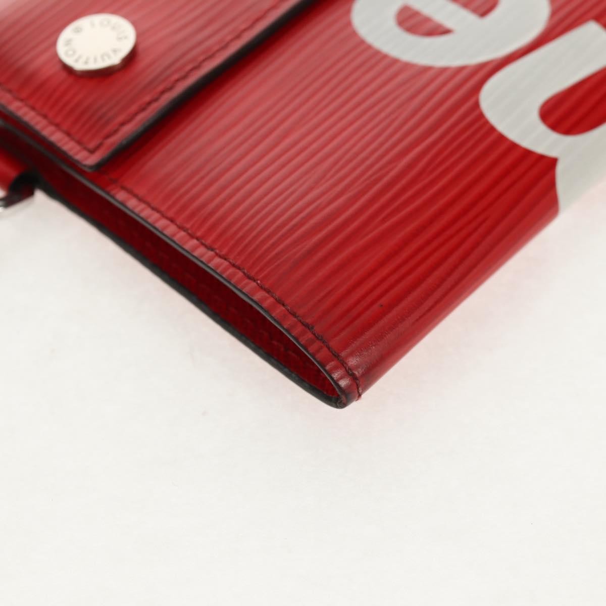 Louis Vuitton Chain Wallet Limited Edition Supreme Epi Leather, RED, LEATHER, Wallets
