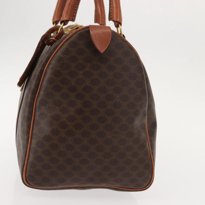 Celine Macadam Handbag Macadam with leather, BROWN, CANVAS, Handbag