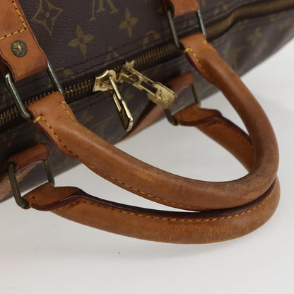 Louis Vuitton Keepall Bag Monogram Canvas, BROWN, CANVAS, Travel bag