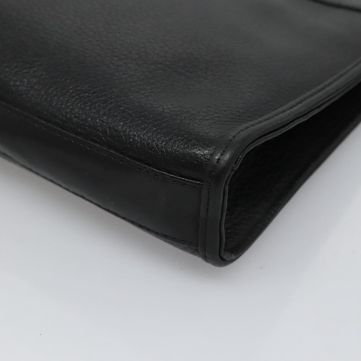 Burberry Zip Clutch Leather, BLACK, LEATHER, Clutche & pouche