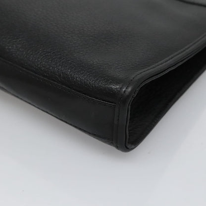 Burberry Zip Clutch Leather, BLACK, LEATHER, Clutche & pouche