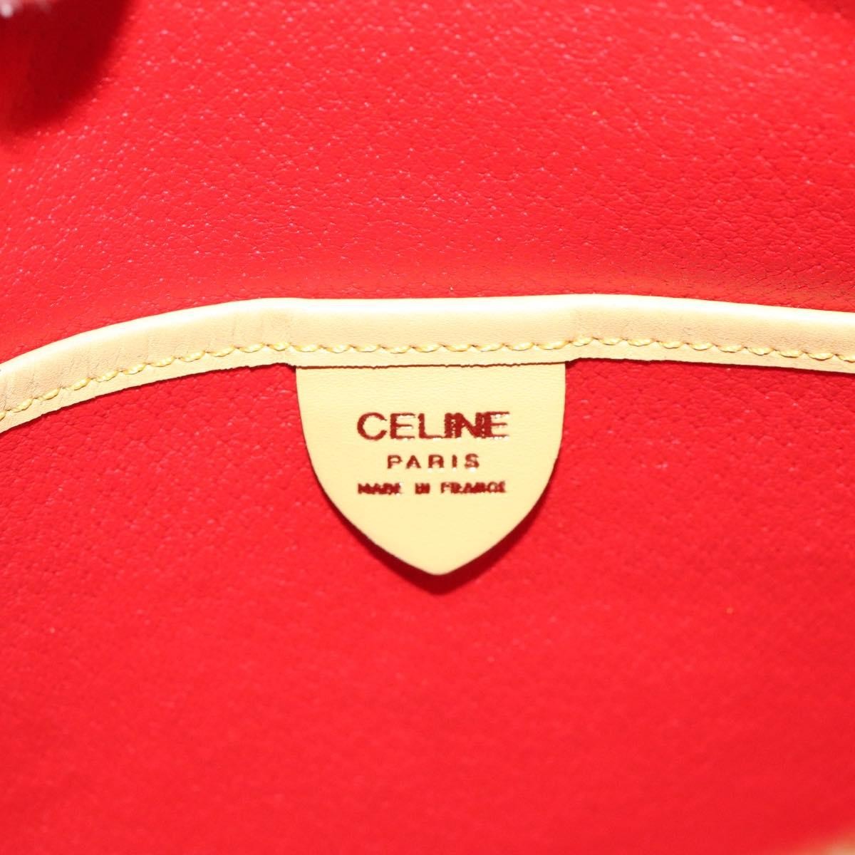 Celine Circle logo Leather, GOLD, LEATHER, Shoulder bag