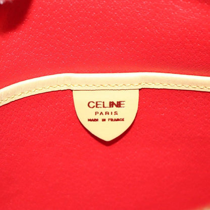 Celine Circle logo Leather, GOLD, LEATHER, Shoulder bag