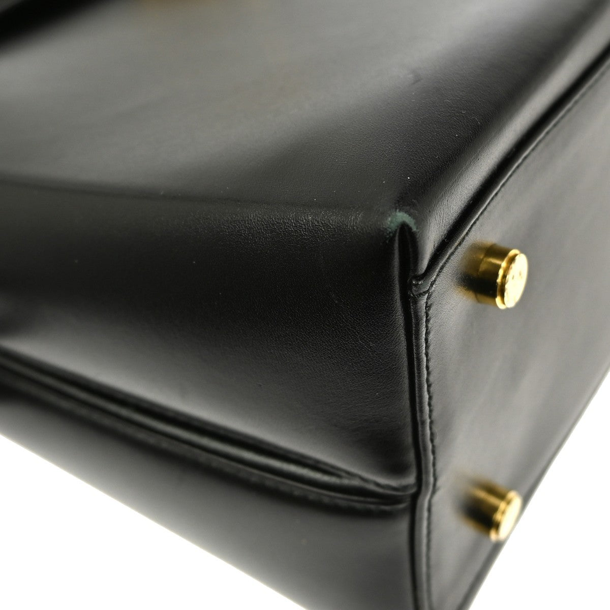 Salvatore Ferragamo Gancini handbag Leather, BLACK, LEATHER, Handbag