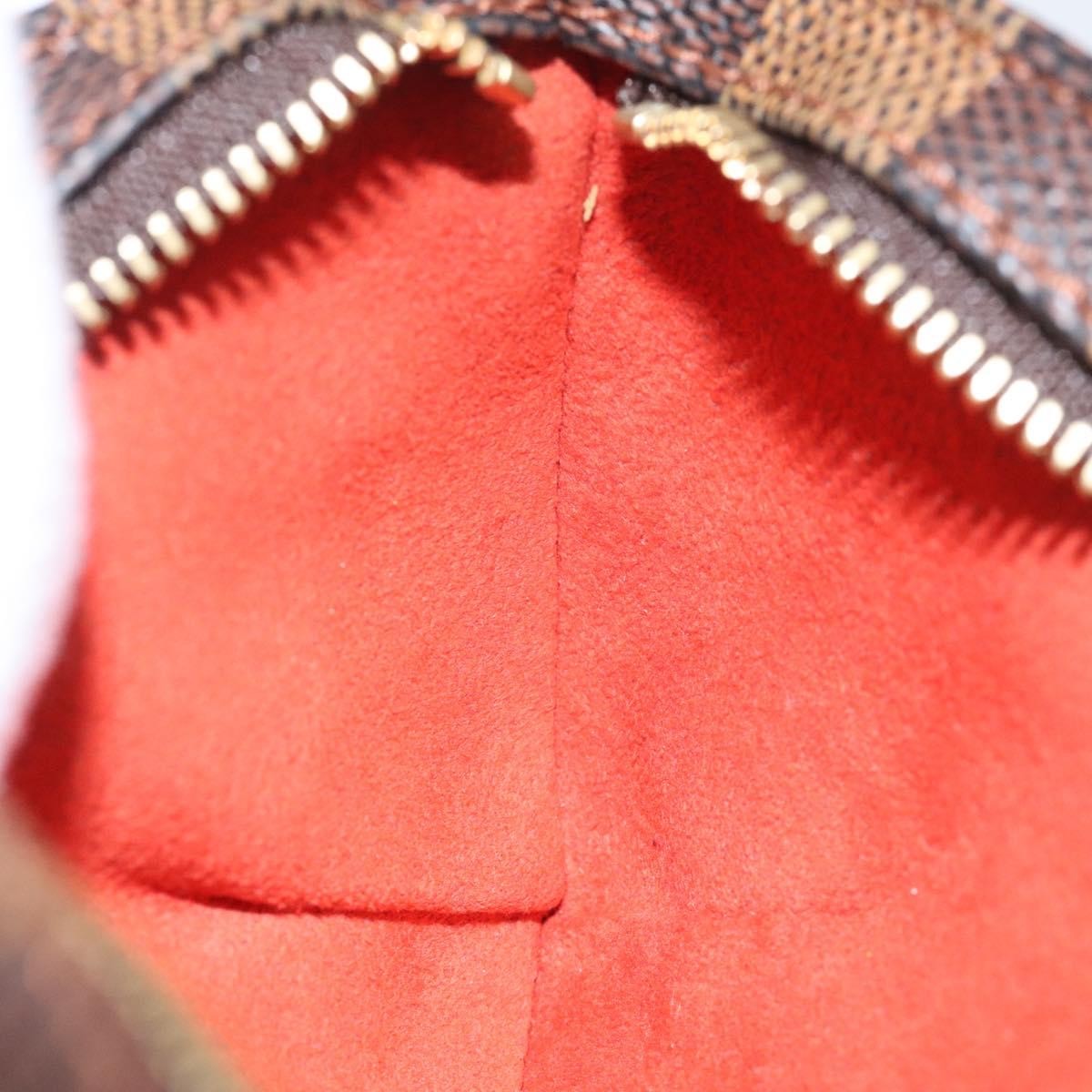 Louis Vuitton Manosque Pochette Damier, BROWN, CANVAS, Clutche & pouche