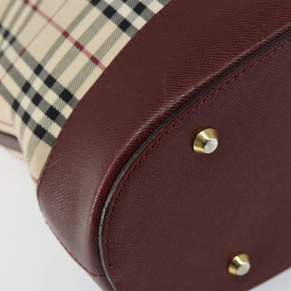 Burberry Nova Check Tote Canvas and Leather, BEIGE, CANVAS, Tote bag
