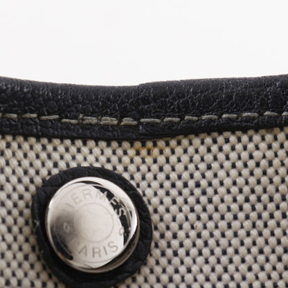 Hermes Garden Party Tote Toile and Leather, GRAY, CANVAS, Tote bag