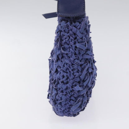 Salvatore Ferragamo Gancini Shoulder Bag Canvas, BLUE, CANVAS, Shoulder bag