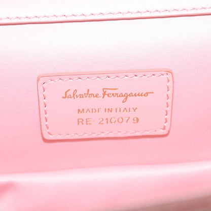 Salvatore Ferragamo Vala Shoulder Bag Patent Leather, PINK, PATENT_LEATHER, Shoulder bag