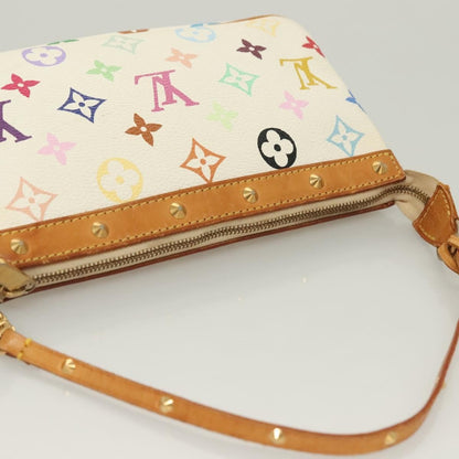 Louis Vuitton Pochette Accessoires Monogram Multicolor, WHITE, CANVAS, Clutche & pouche