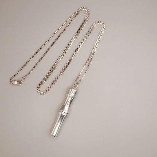 Gucci Bamboo Drop Pendant Necklace Sterling Silver, SILVER, STERLING_SILVER, Necklace