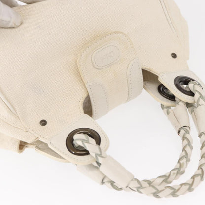 Chloe Vintage handbag Leather, WHITE, CANVAS, Handbag