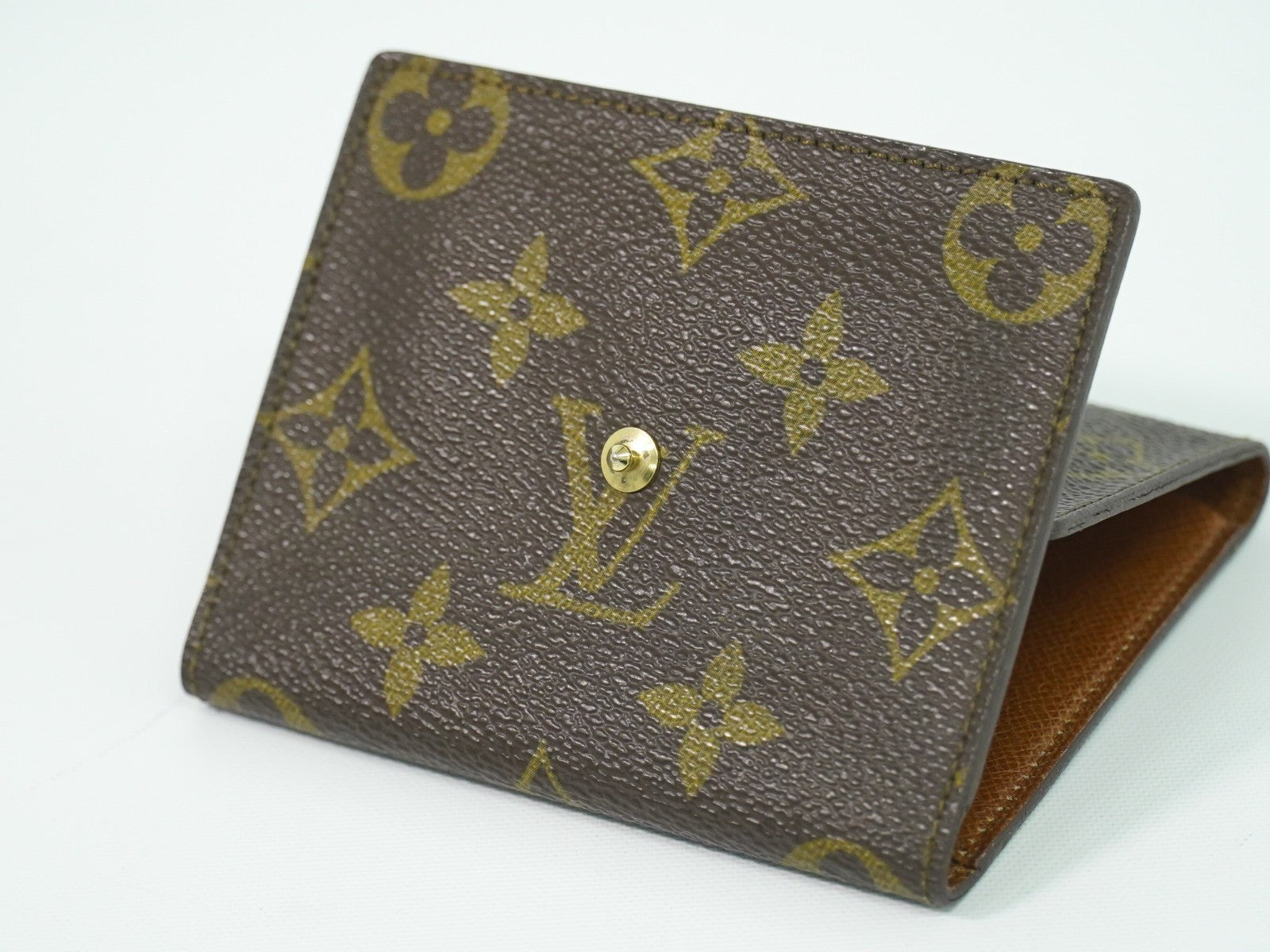 Louis Vuitton Porte Tresor Etui Papiers Wallet Monogram Canvas, BROWN, CANVAS, Card Holders
