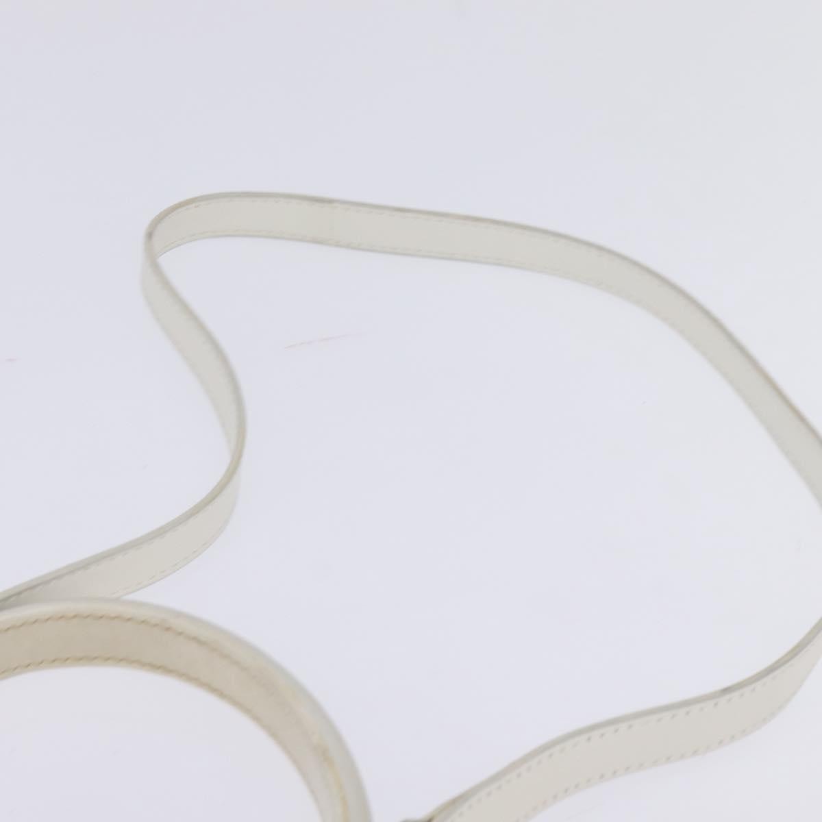 Celine Gancini Handbag Leather, WHITE, LEATHER, Handbag