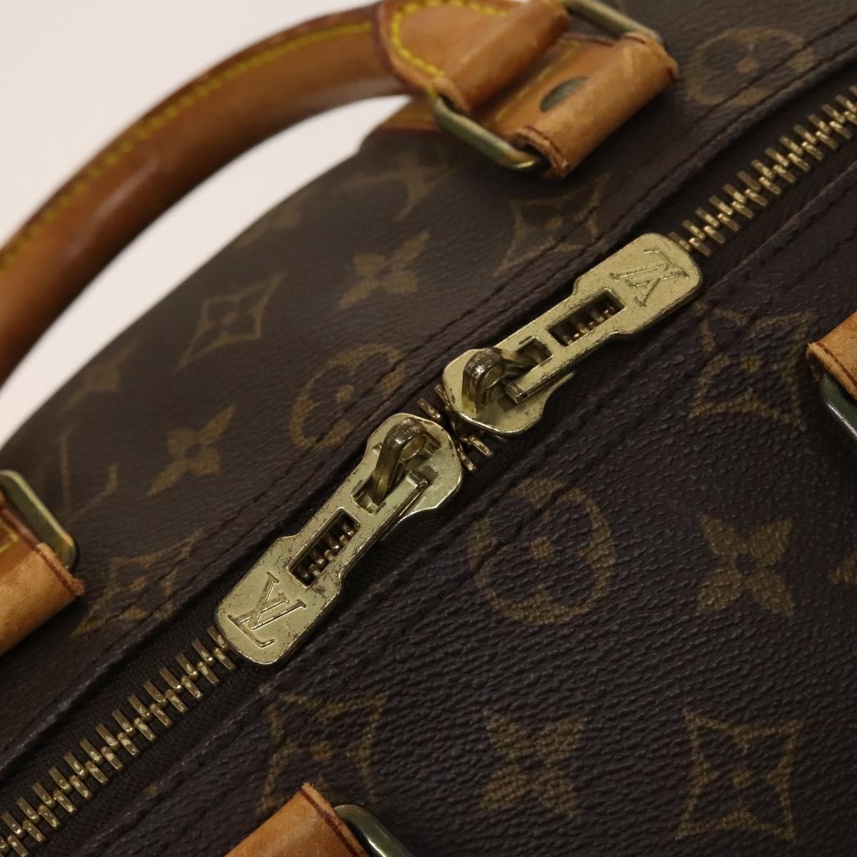 Louis Vuitton Keepall Bag Monogram Canvas, BROWN, CANVAS, Travel bag