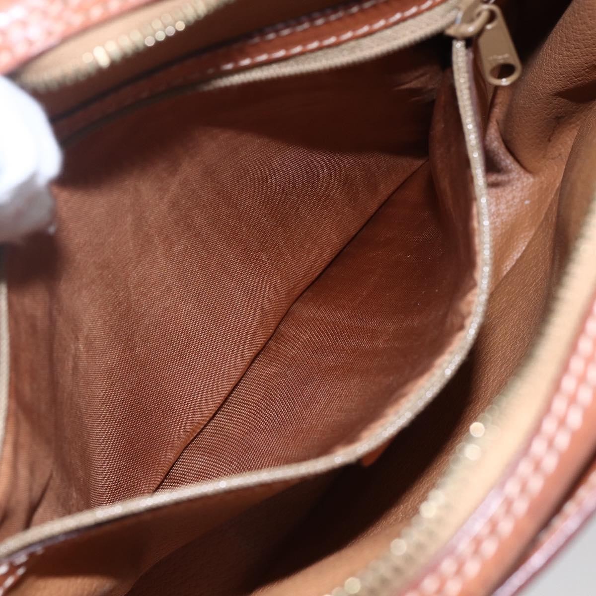 Celine Vintage Macadam Shoulder Bag Canvas and Leather, BROWN, CANVAS, Shoulder bag