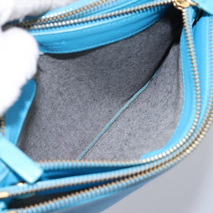 Celine Trio Crossbody Bag Leather, BLUE, LEATHER, Crossbody bag