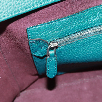 Bally Vintage Handbag Leather, GREEN, LEATHER, Handbag