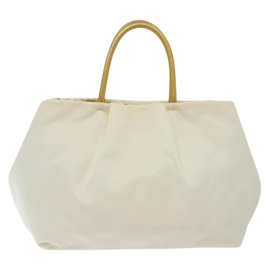 Prada Bow Tote Tessuto with Leather, WHITE, NYLON, Tote bag