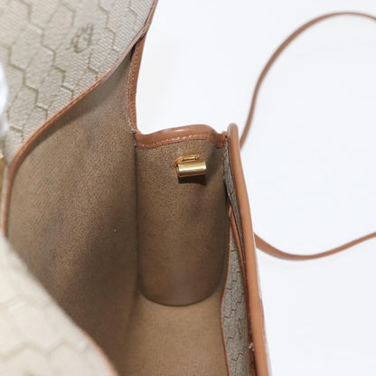 Christian Dior Vintage Honeycomb Flap Crossbody Bag Canvas and Leather, BEIGE, CANVAS, Shoulder bag