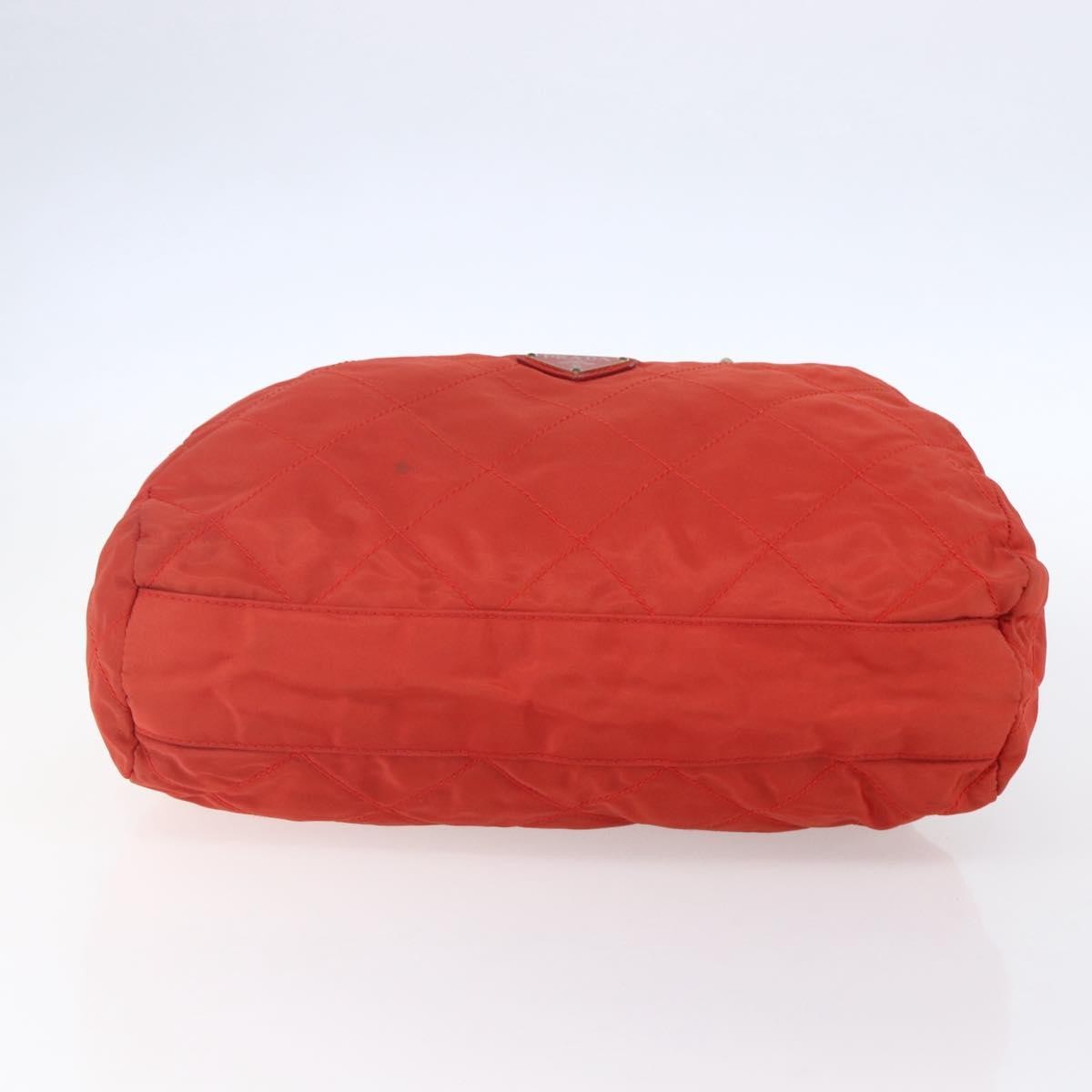 Prada Chain Shoulder Bag Tessuto, ORANGE, NYLON, Shoulder bag