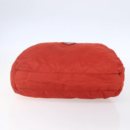 Prada Chain Shoulder Bag Tessuto, ORANGE, NYLON, Shoulder bag