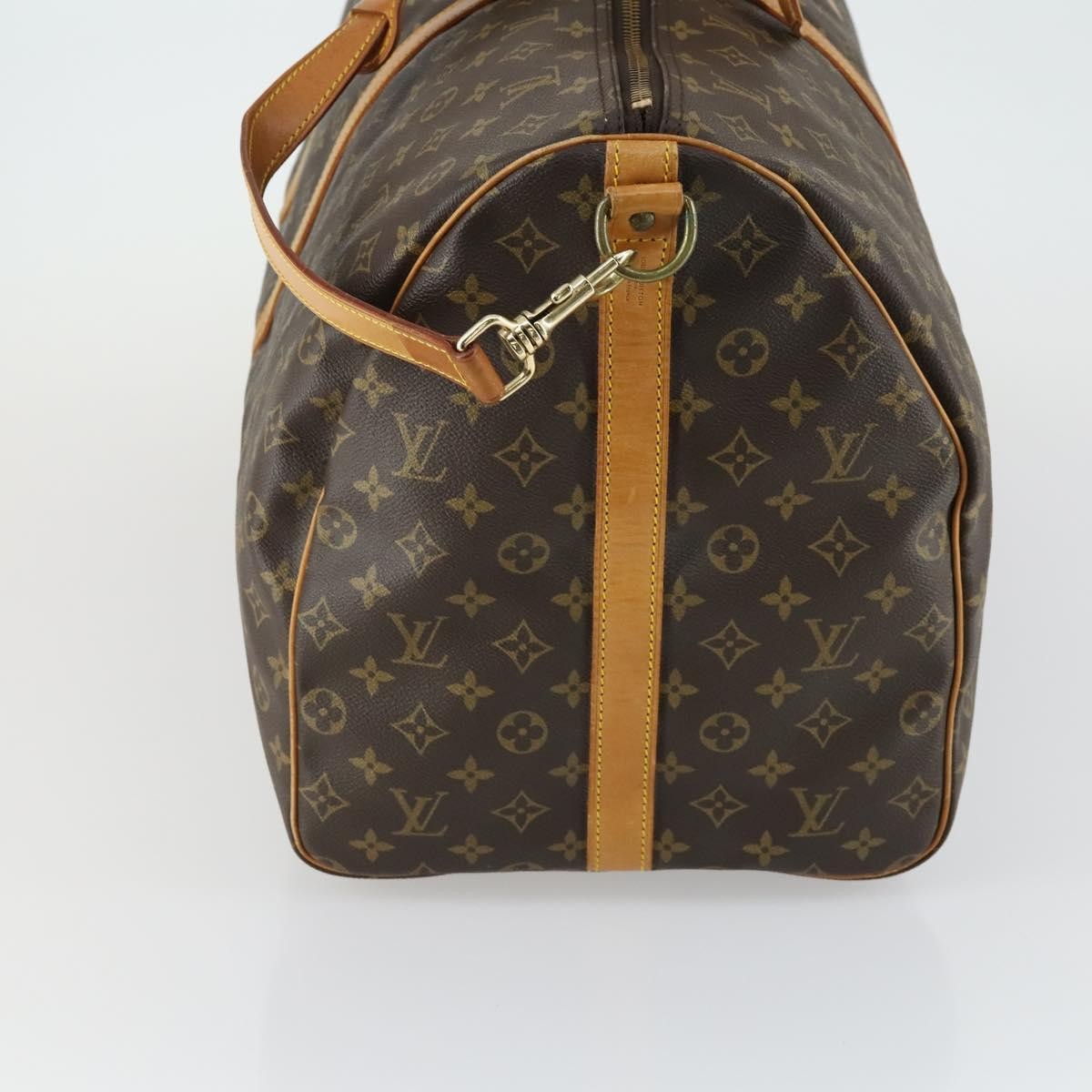 Louis Vuitton Keepall Bandouliere Bag Monogram Canvas, BROWN, CANVAS, Travel bag