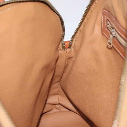 Celine Vintage Macadam Handbag Canvas, BEIGE, CANVAS, Handbag