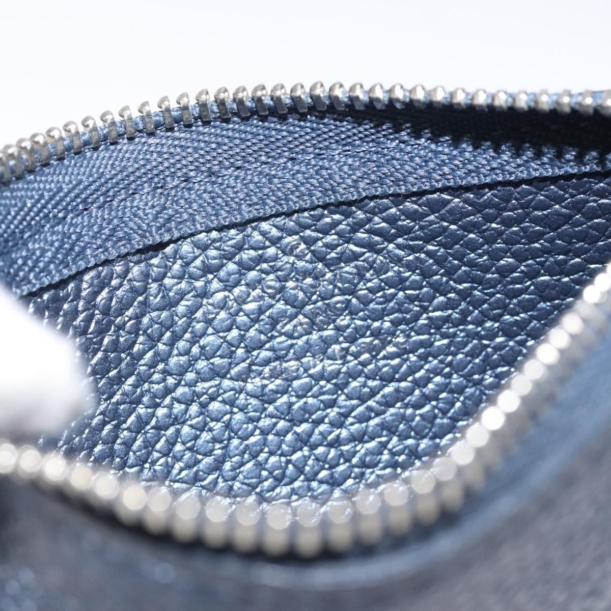 Louis Vuitton Pochette Clés Monogram Empreinte, NAVY, LEATHER, Wallets