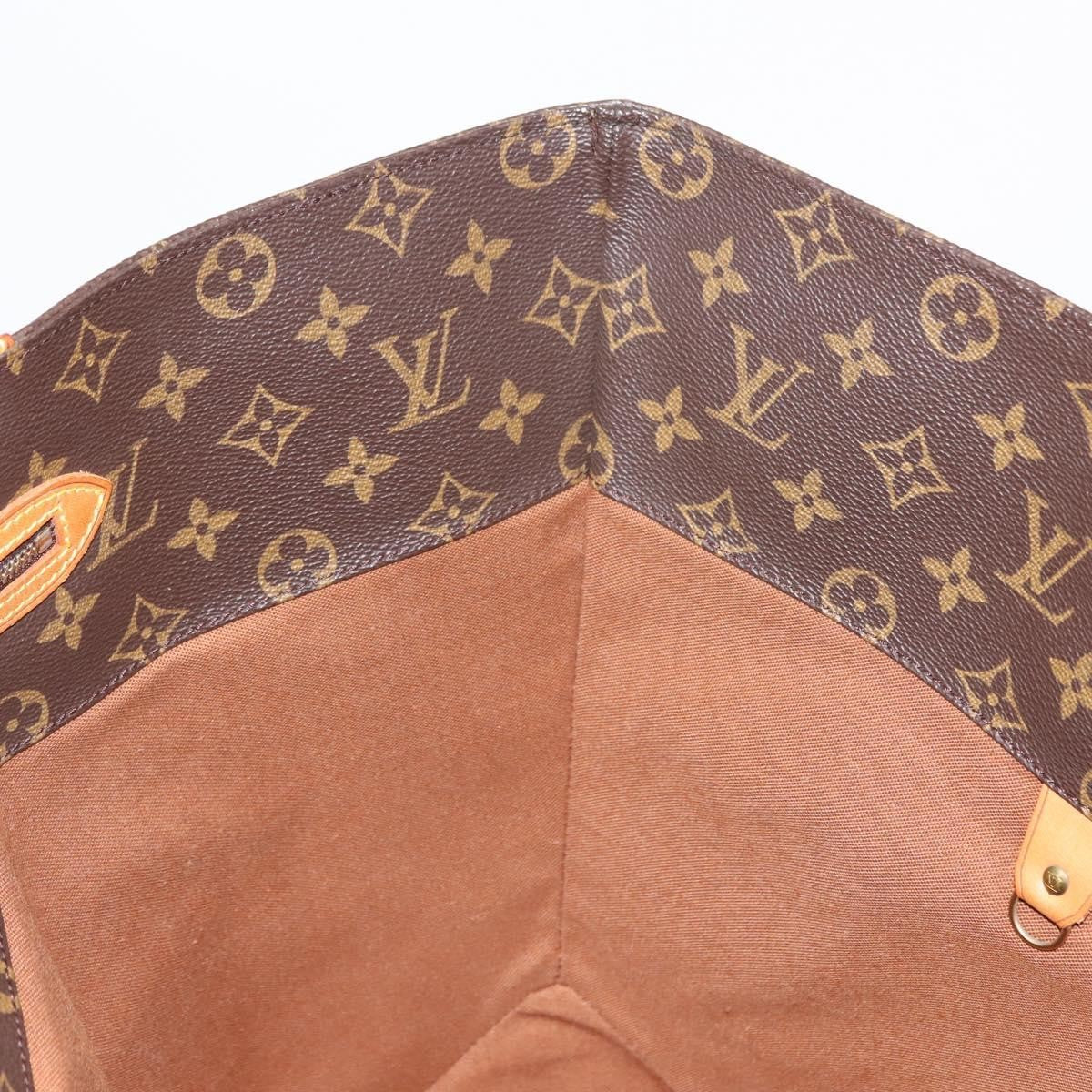 Louis Vuitton Shopping Sac Handbag Monogram Canvas, BROWN, CANVAS, Tote bag