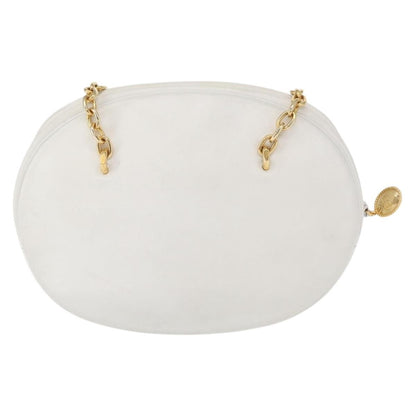 Christian Dior Vintage Zip Shoulder Bag Leather, WHITE, LEATHER, Shoulder bag