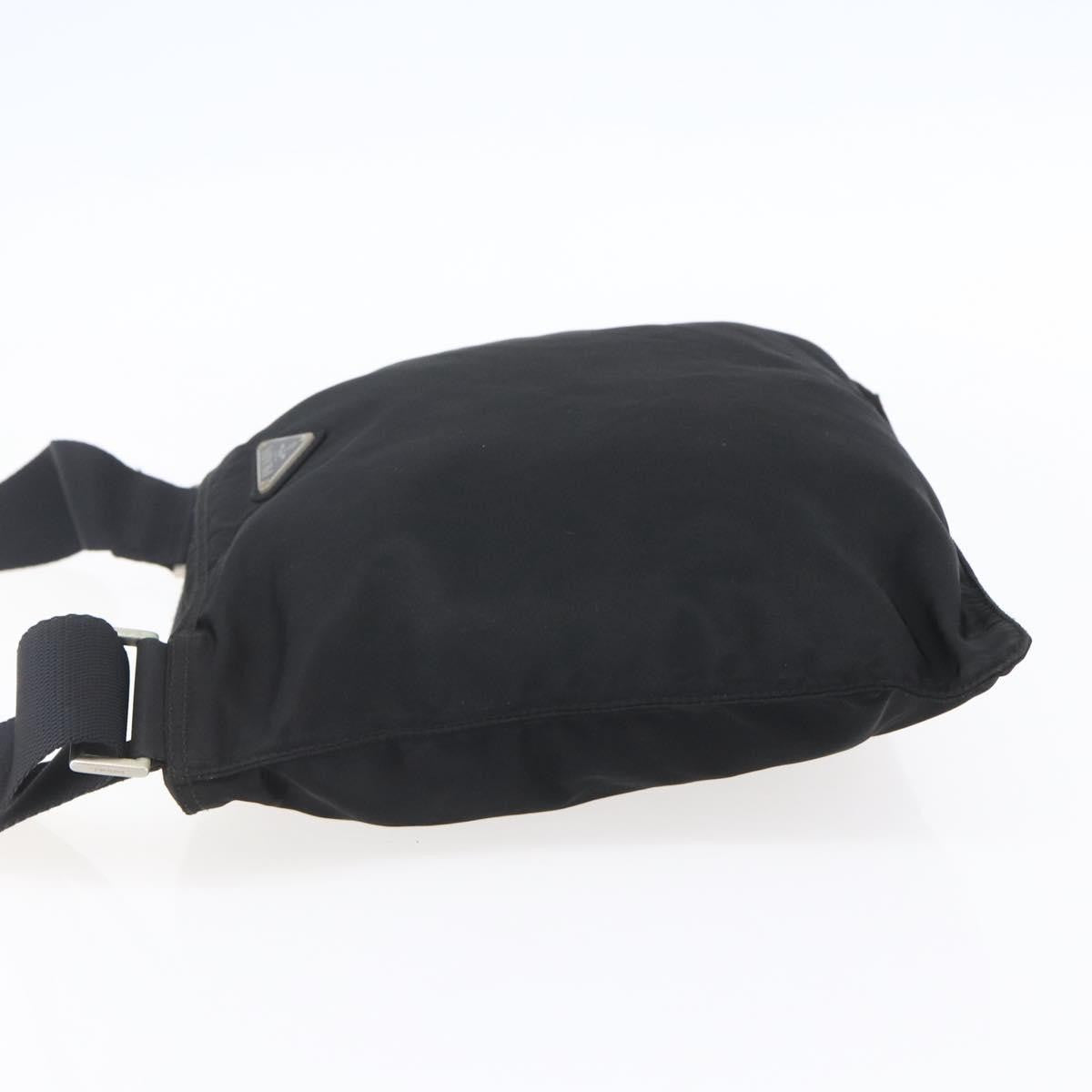 Prada Flat Messenger Bag Tessuto, BLACK, NYLON, Shoulder bag