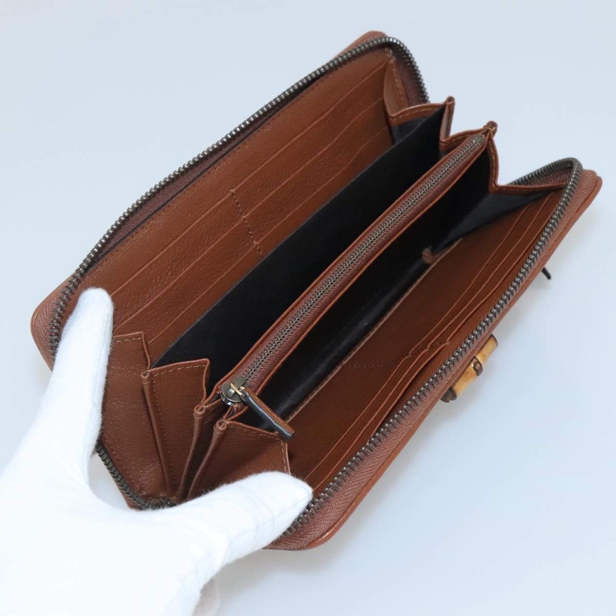 Gucci Diana Zip Around Wallet Leather, BROWN, LEATHER, Wallets