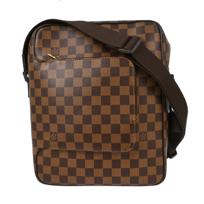 Louis Vuitton Olav Handbag Damier, Brown, Canvas, Shoulder Bag
