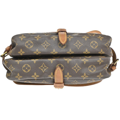 Louis Vuitton Saumur Handbag Monogram Canvas, Brown, Canvas, Shoulder Bag