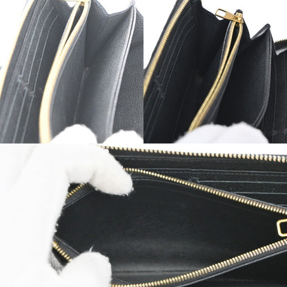 Louis Vuitton Zippy Wallet NM Leather Empreinte, BLACK, LEATHER, Wallets