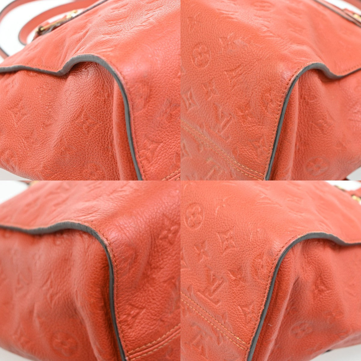 Louis Vuitton Lumineuse Handbag Monogram Empreinte Leather, RED, LEATHER, Shoulder bag