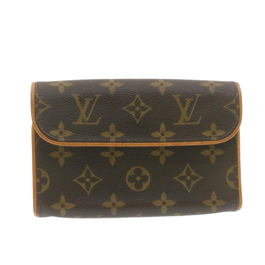 Louis Vuitton Florentine Waist Bag Monogram Canvas, BROWN, CANVAS, Travel bag