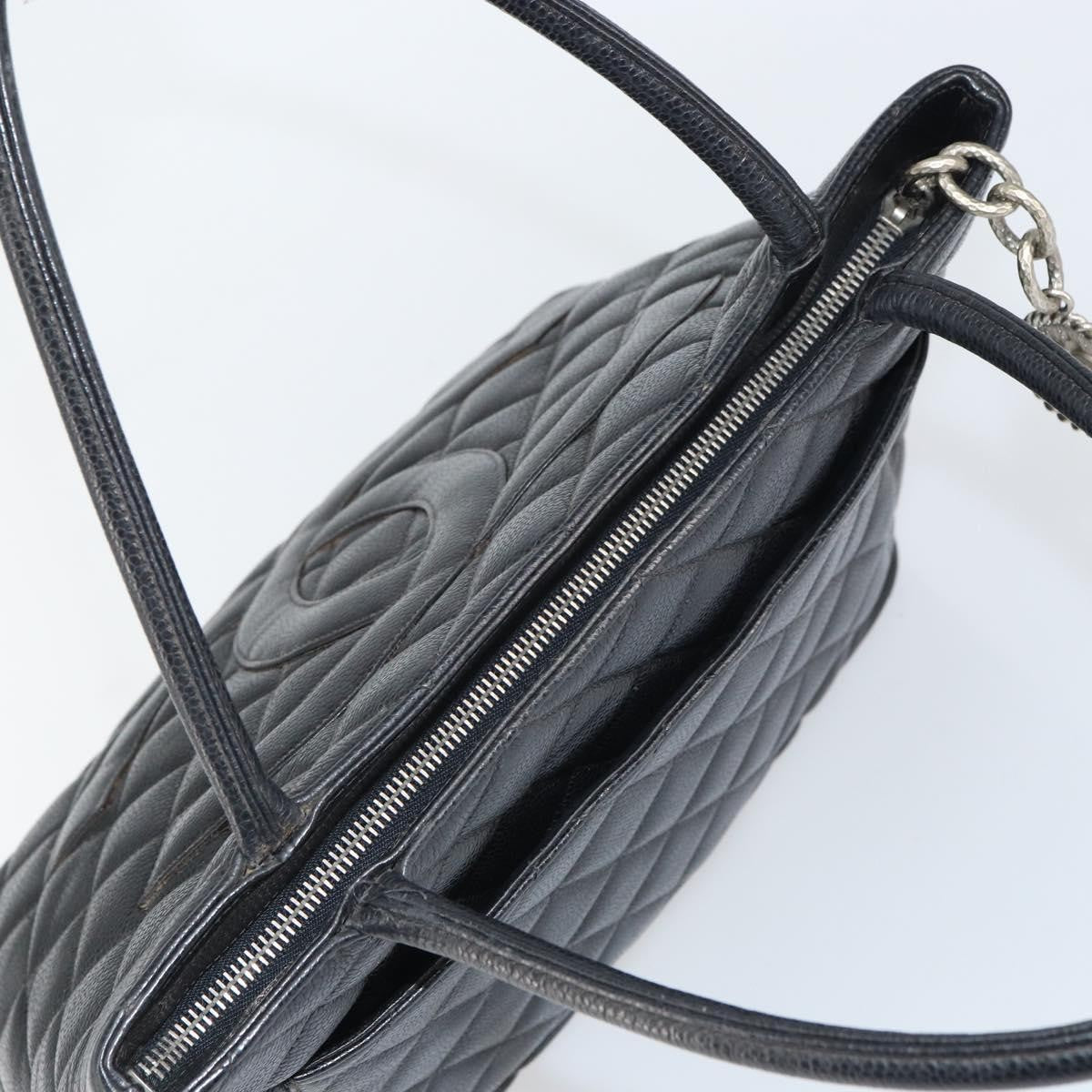 Chanel Medallion Tote Quilted Caviar, BLACK, LEATHER, Tote bag