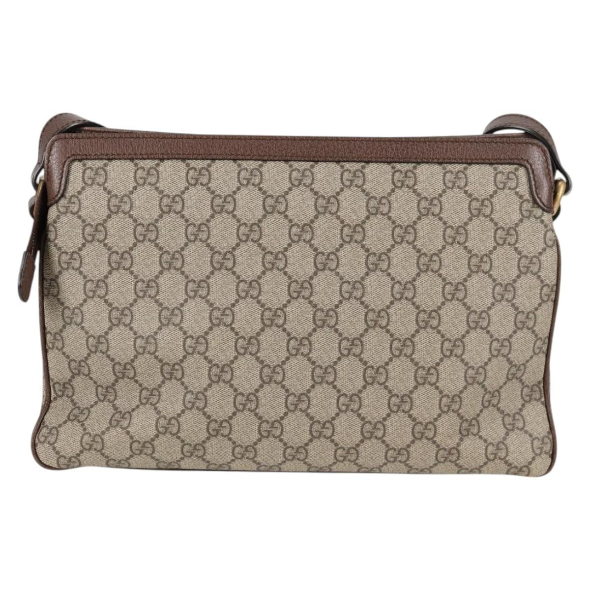 Gucci Ophidia Zip Shoulder Bag GG Coated Canvas, BEIGE, CANVAS, Shoulder bag